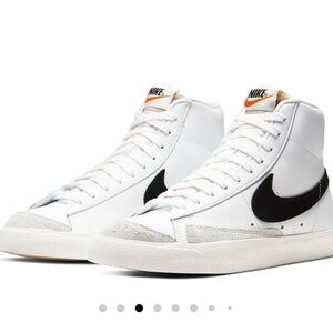 Nike Blazer 77 White and Black High-Top Sneakers 7